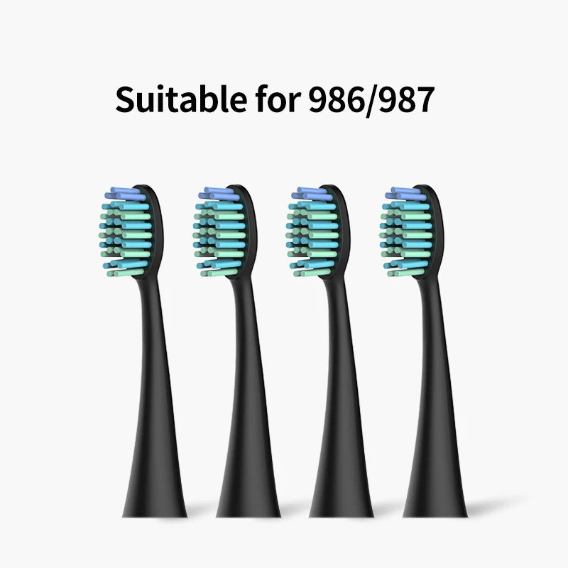 Seago 4pcs Sonic Toothbrush Heads for SG986/SG987/S2/SX/S5