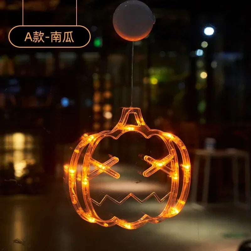Halloween LED Car Sticker Lights - Pumpkin, Ghost, Witch