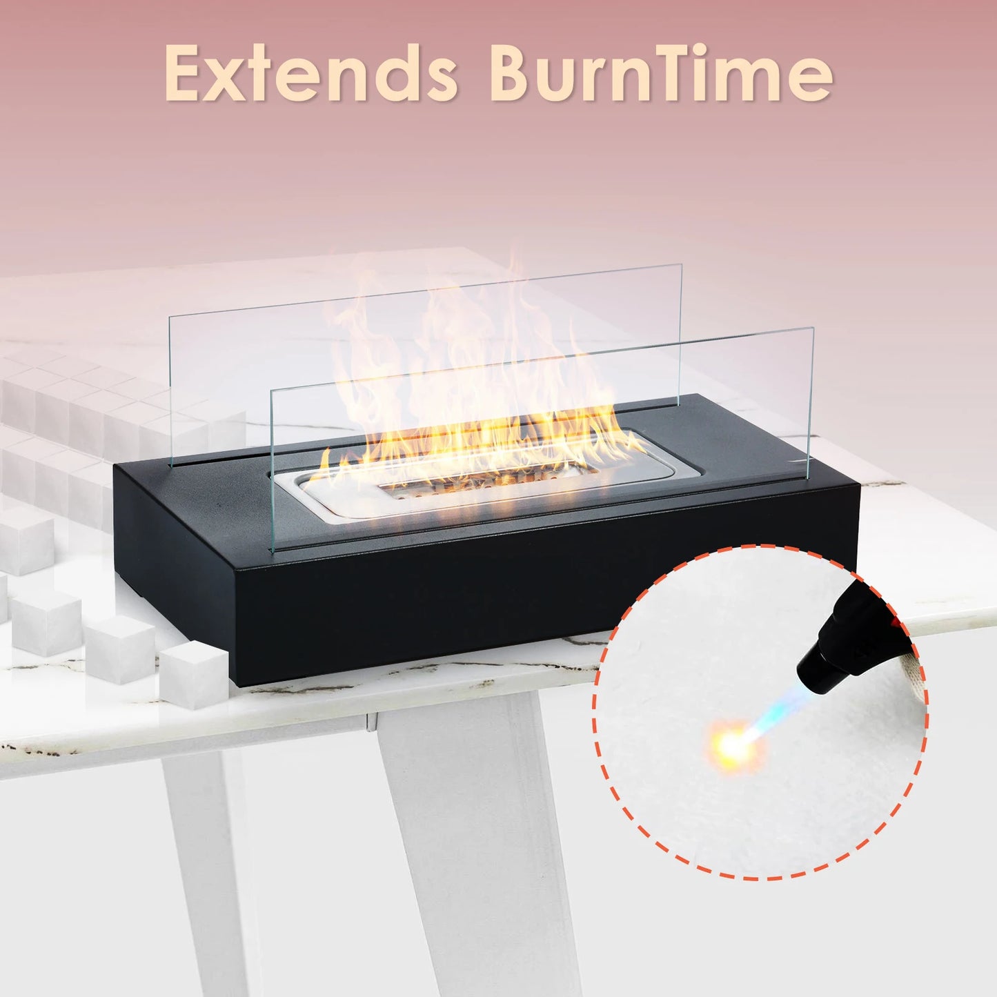 Ceramic Wool Wick 48PCS for Tabletop Fire Pit Bioethanol
