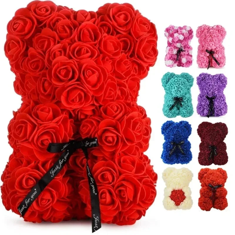 Artificial Rose Teddy Bear - Perfect Gift for Mom 2024