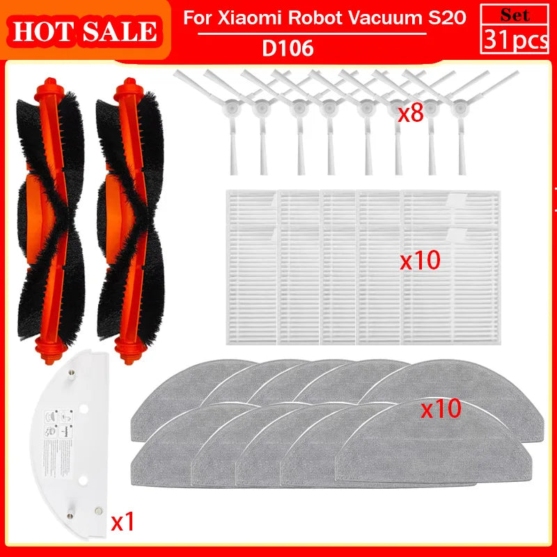 Xiaomi Vacuum S20/D106 Accessories: Brushes, Mops, Filters