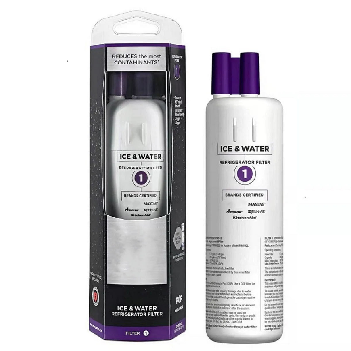 EDR1RXD1 Fridge Water Filter - Filter 1, W10295370A Compatible
