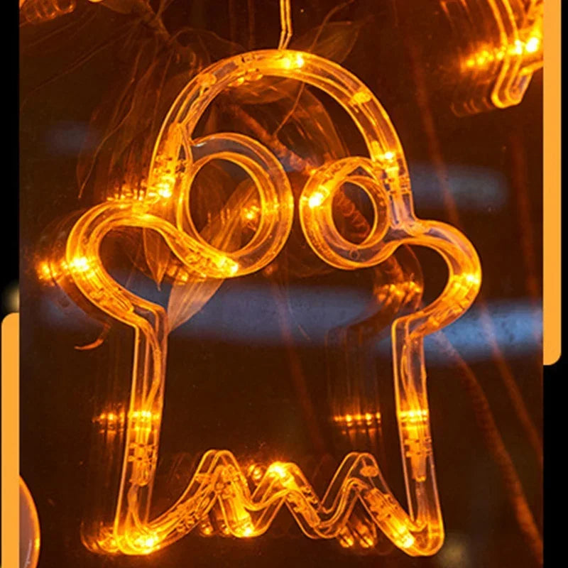 Halloween LED Car Sticker Lights - Pumpkin, Ghost, Witch