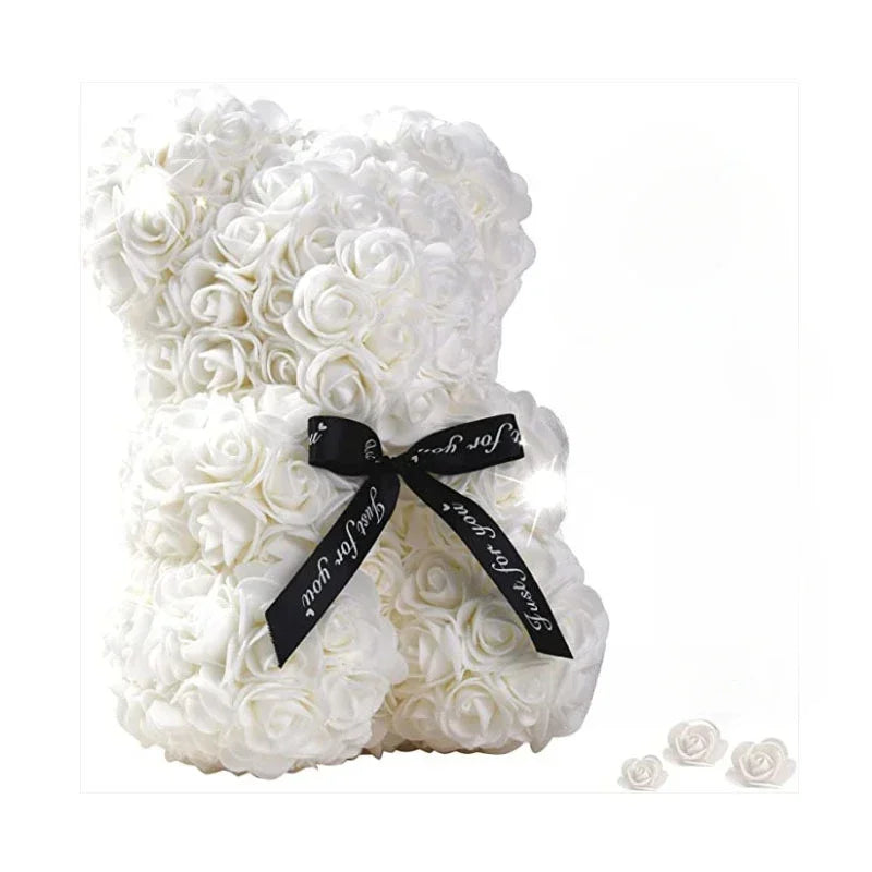 Artificial Rose Teddy Bear - Perfect Gift for Mom 2024