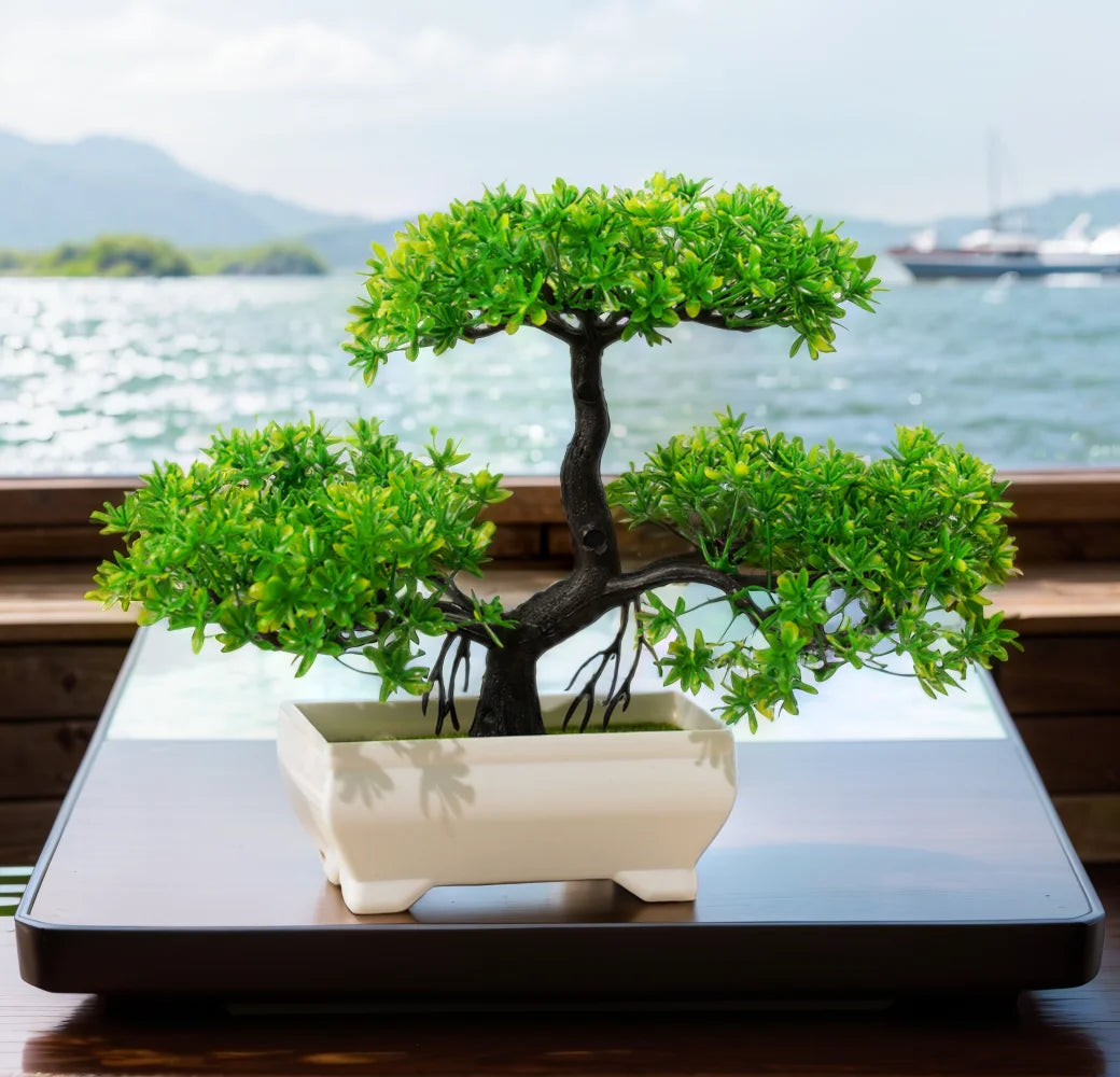 Artificial Bonsai Tree - Lifelike Decor for Home & Garden