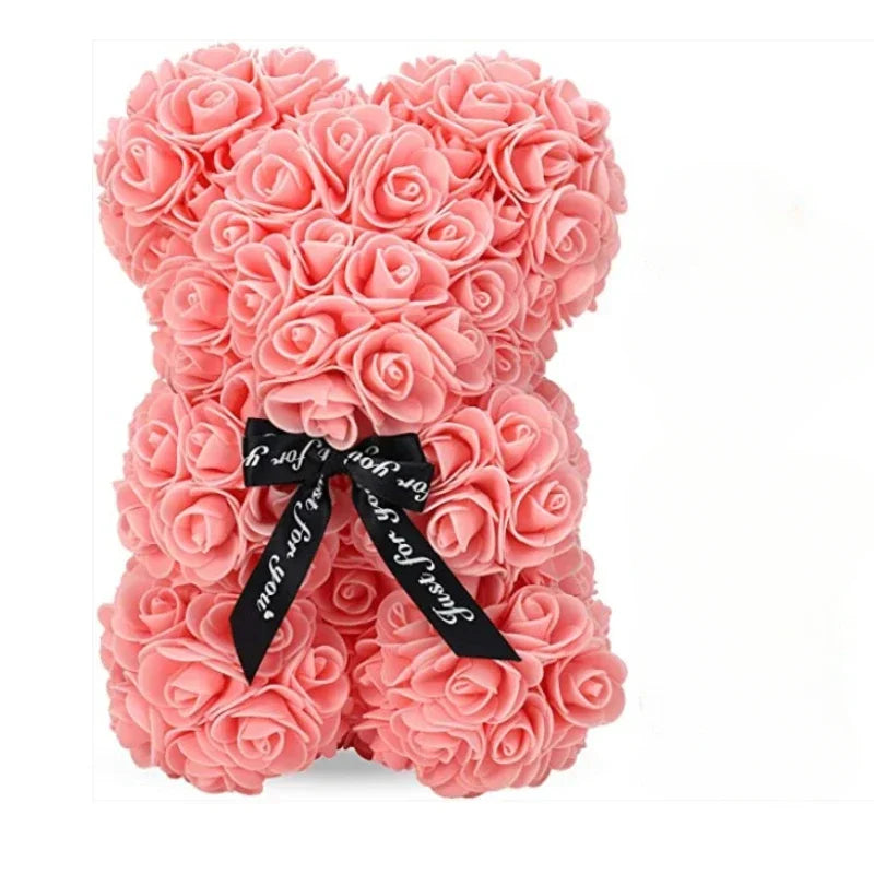 Artificial Rose Teddy Bear - Perfect Gift for Mom 2024