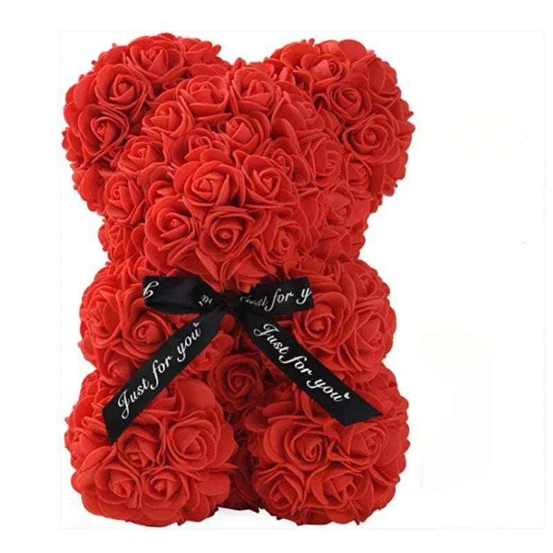 Artificial Rose Teddy Bear - Perfect Gift for Mom 2024