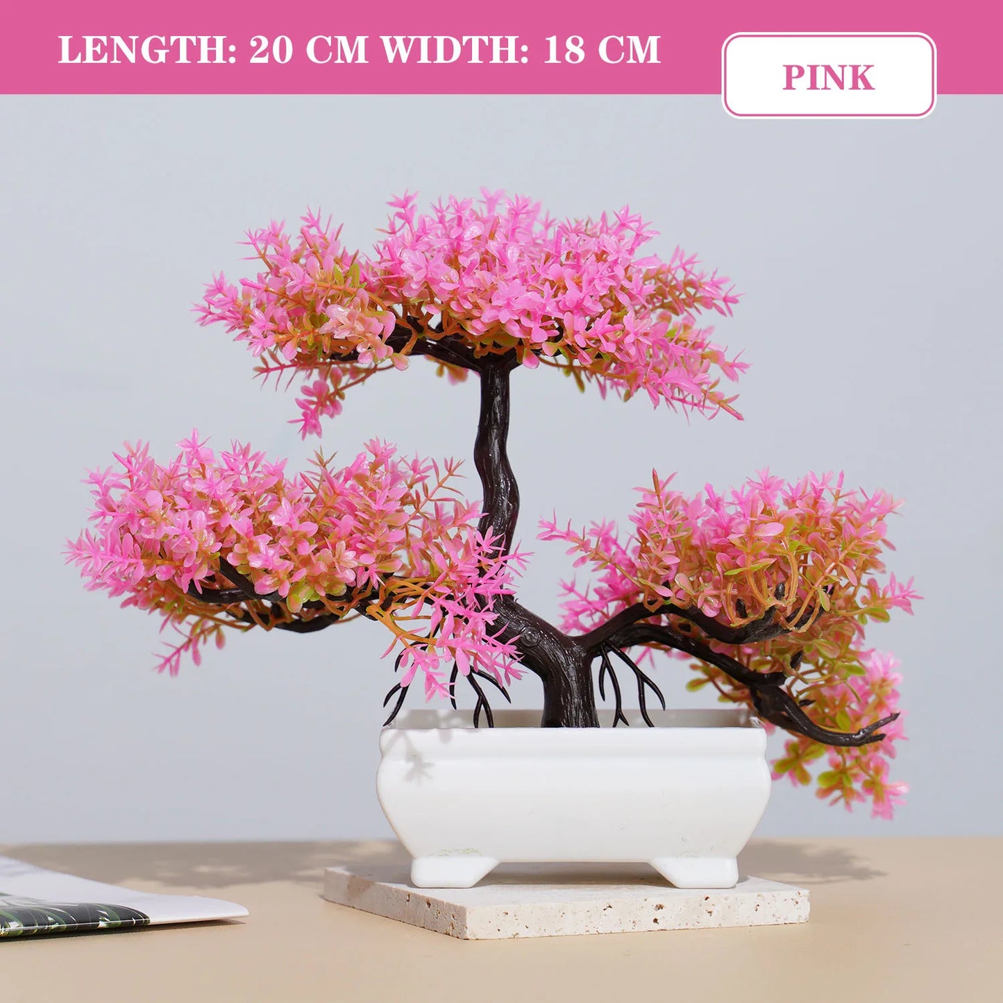 Artificial Bonsai Tree - Lifelike Decor for Home & Garden