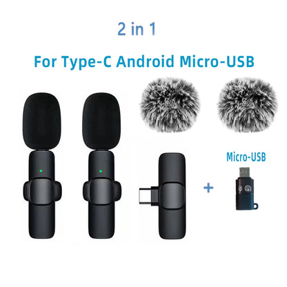 Wireless Lavalier Mic for iPhone Android PC - Live & Gaming
