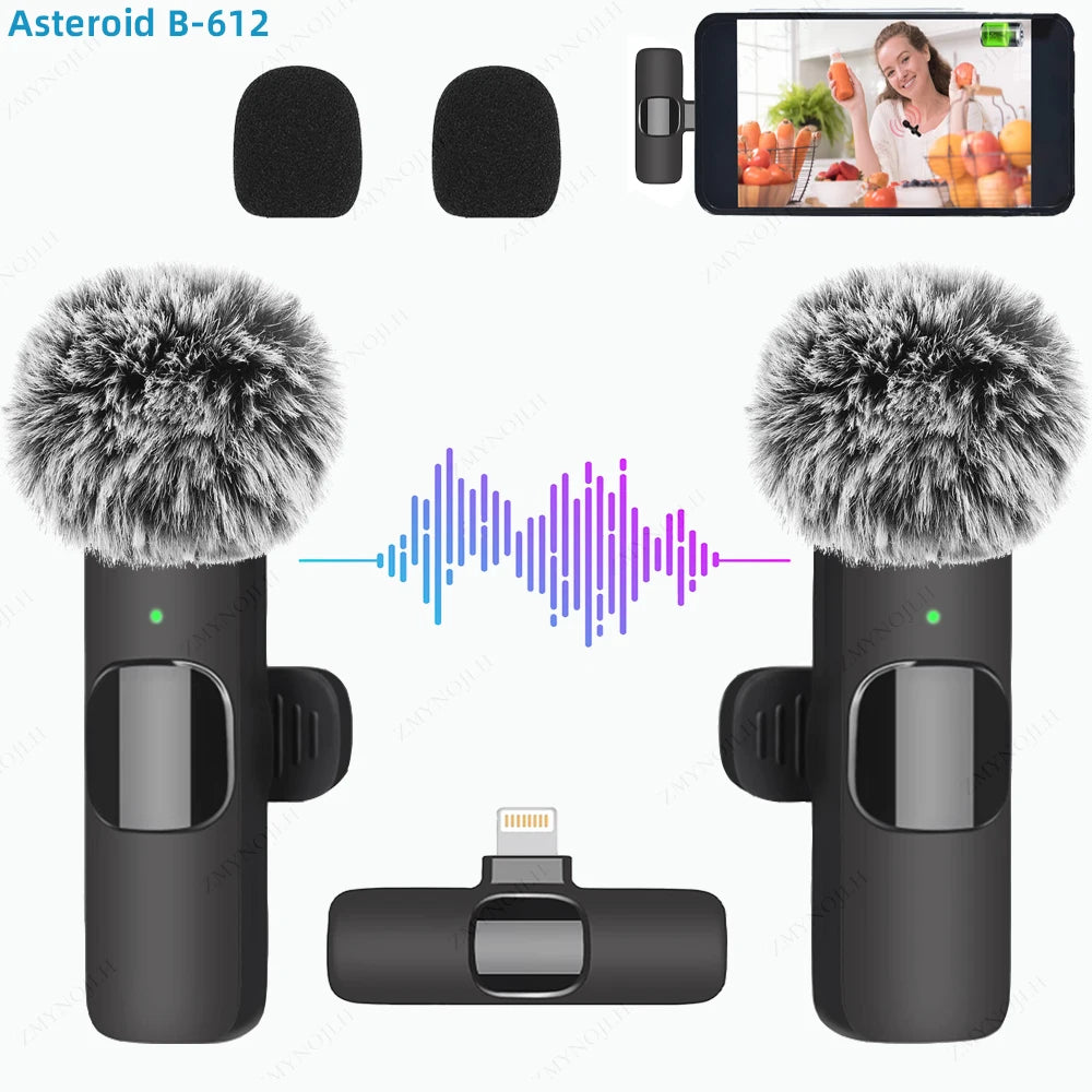 Wireless Lavalier Mic for iPhone Android PC - Live & Gaming