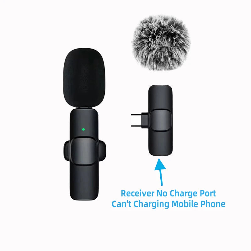 Wireless Lavalier Mic for iPhone Android PC - Live & Gaming