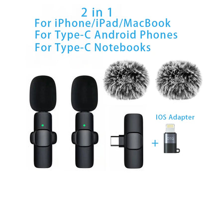 Wireless Lavalier Mic for iPhone Android PC - Live & Gaming