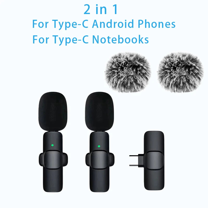 Wireless Lavalier Mic for iPhone Android PC - Live & Gaming