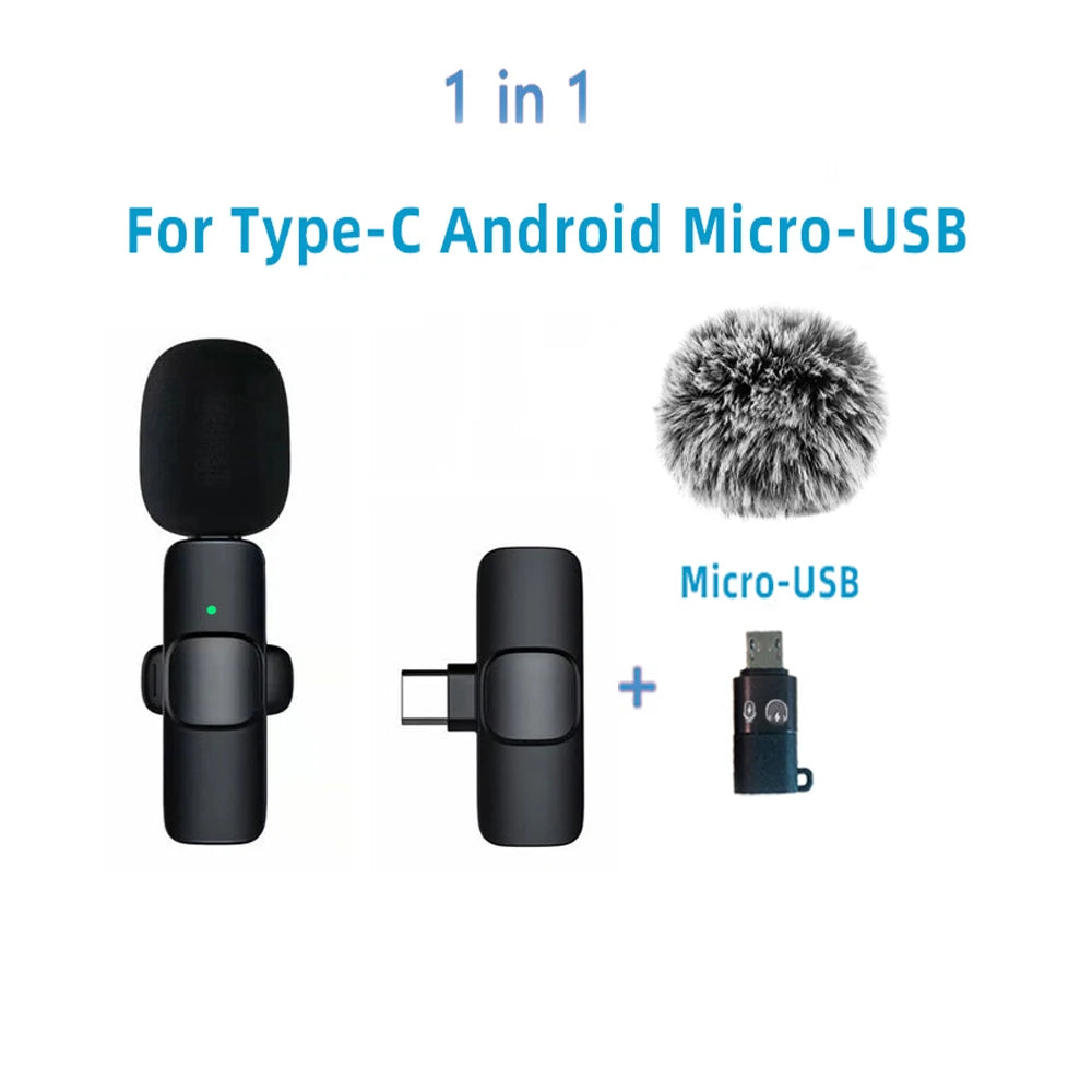 Wireless Lavalier Mic for iPhone Android PC - Live & Gaming