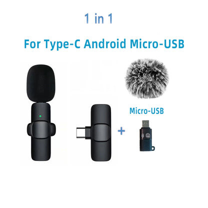 Wireless Lavalier Mic for iPhone Android PC - Live & Gaming