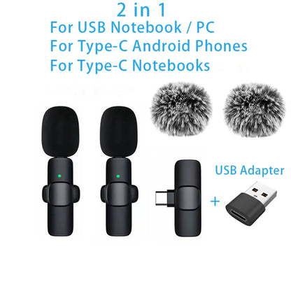 Wireless Lavalier Mic for iPhone Android PC - Live & Gaming