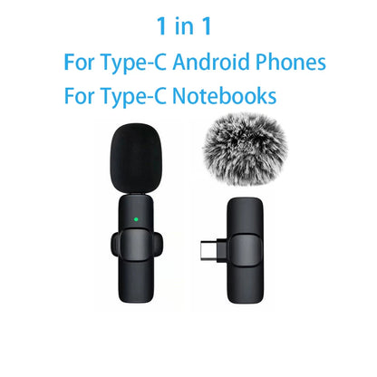 Wireless Lavalier Mic for iPhone Android PC - Live & Gaming