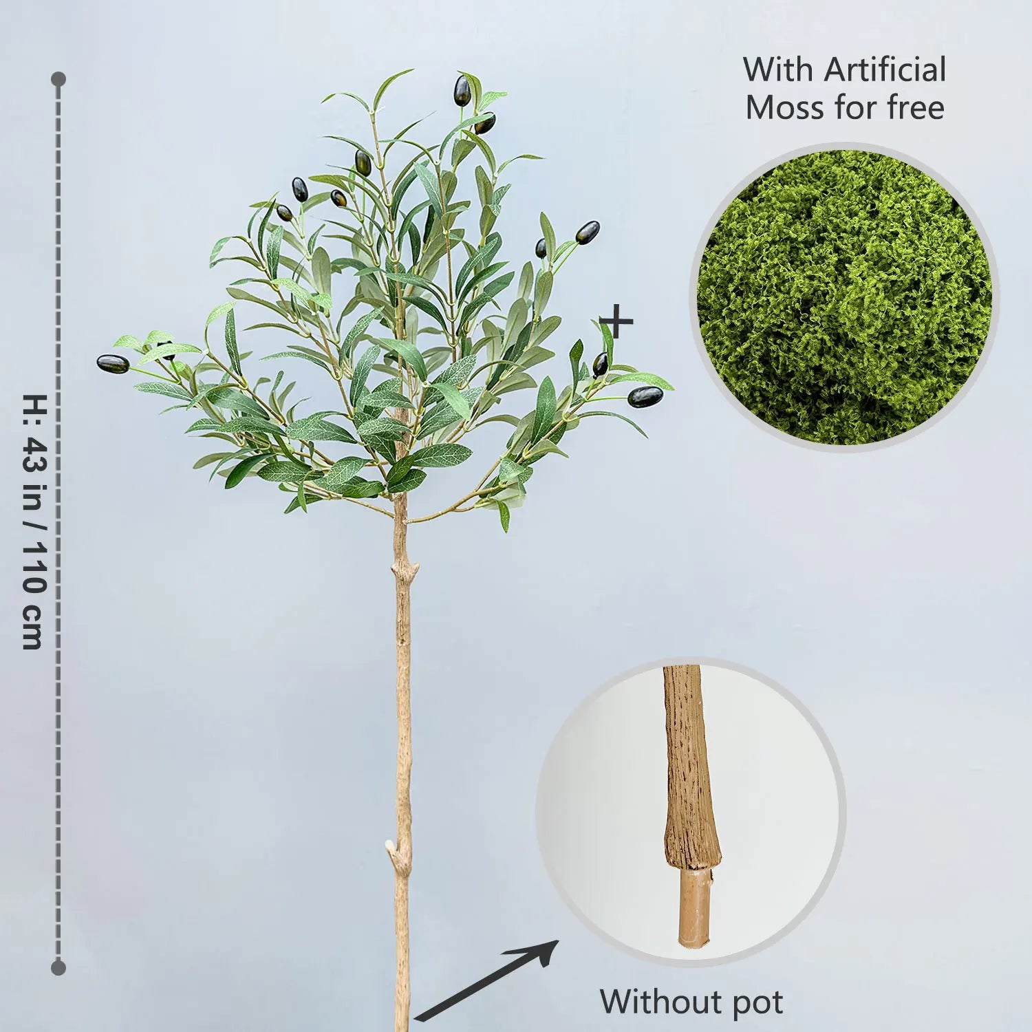 Artificial Olive Tree 65-200CM - Indoor Home Decor
