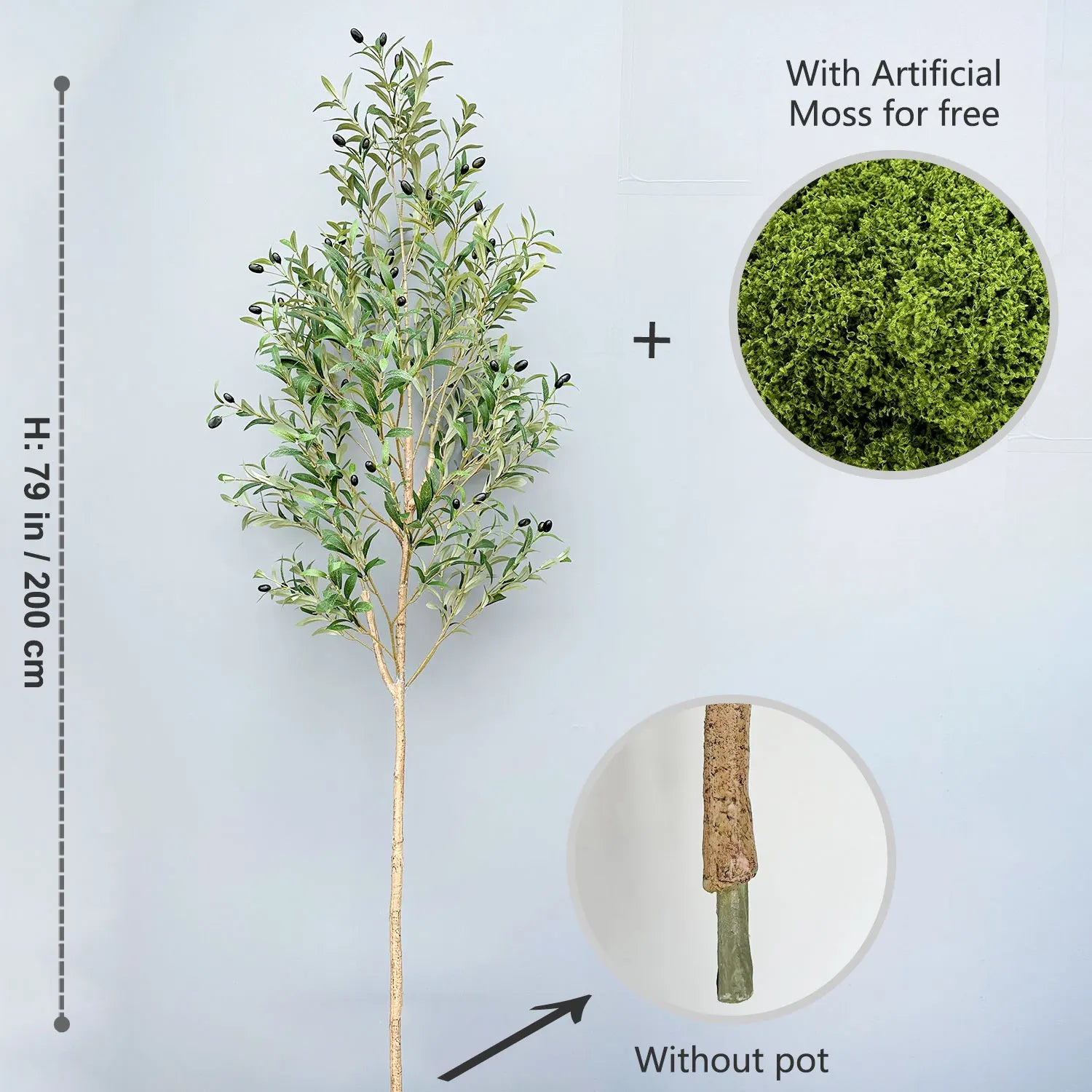 Artificial Olive Tree 65-200CM - Indoor Home Decor