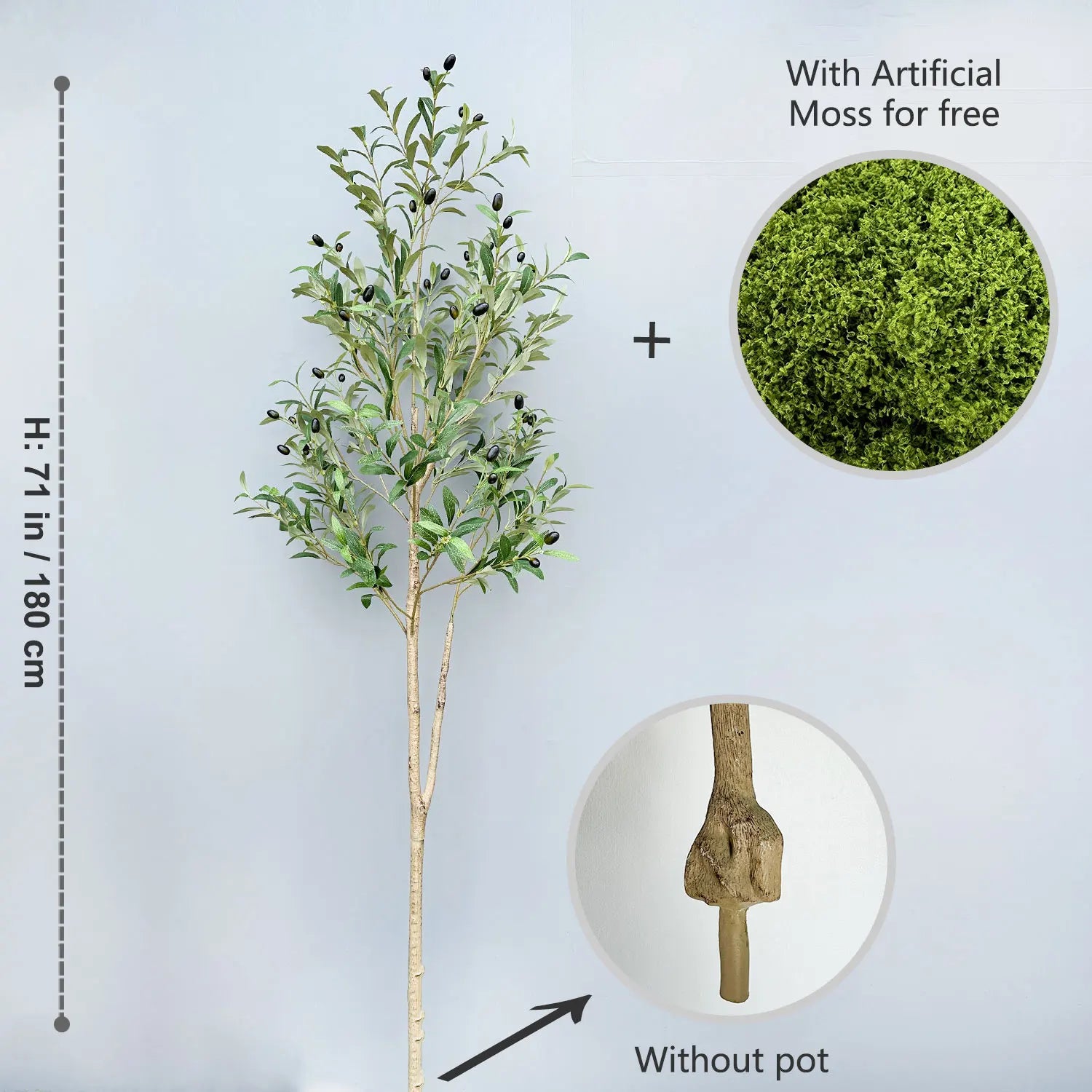 Artificial Olive Tree 65-200CM - Indoor Home Decor