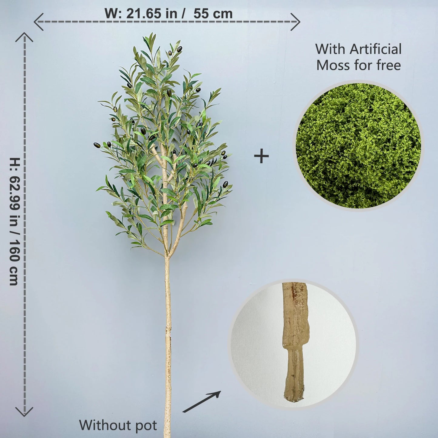 Artificial Olive Tree 65-200CM - Indoor Home Decor